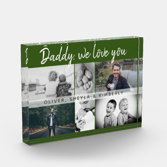 Bloque Para Fotos Collage de padre con hijos y familia (Izquierda)