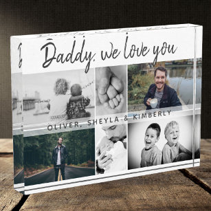 Bloque Para Fotos Collage de padre con hijos y familia