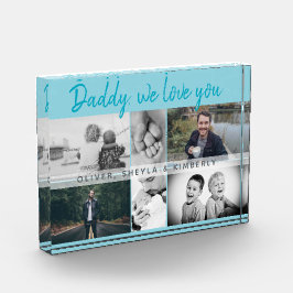 Bloque Para Fotos Collage de padre con hijos y familia