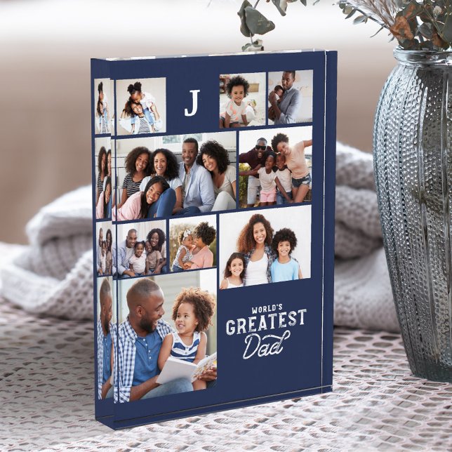 Bloque Para Fotos Collage fotográfico de mejor papá del mundo (Subido por el creador)