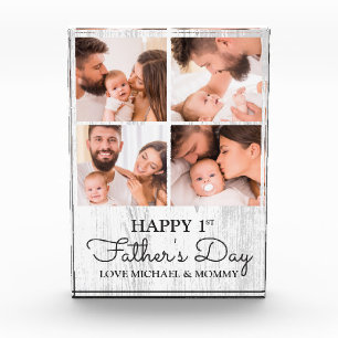 Bloque Para Fotos Collage moderno feliz Día de los Primeros Padres