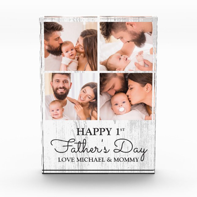 Bloque Para Fotos Collage moderno feliz Día de los Primeros Padres (Anverso)