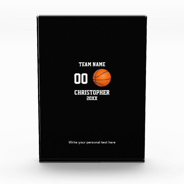 Bloque Para Fotos Collage personalizado de baloncesto (Anverso)