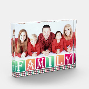 Bloque Para Fotos Colorida familia bloquea retrato de familia Person