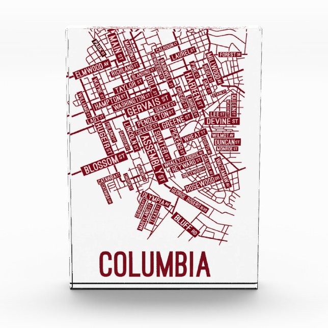 Bloque Para Fotos COLUMBIA Urban Blueprint Art Print (Anverso)