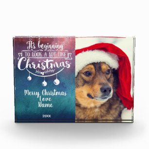 Bloque Para Fotos Comenzar a parecer Navidades/Cita/Keepsake