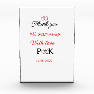 Bloque Para Fotos Con amor agregar carta de nombre de pareja gracias