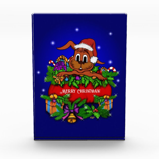 Bloque Para Fotos Conejo de navidades (Anverso)