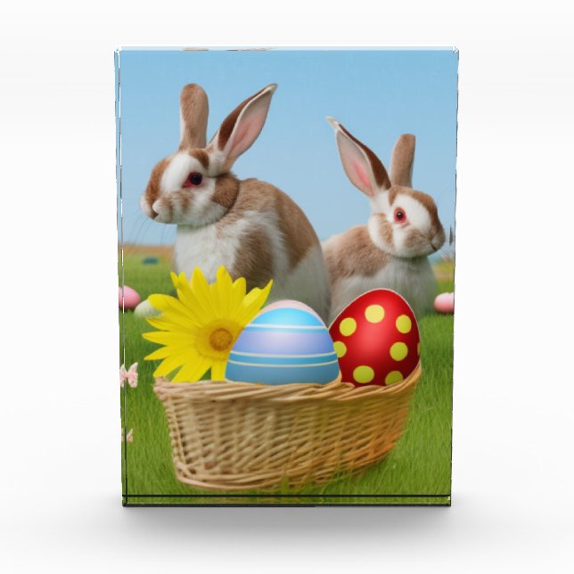 Bloque Para Fotos Conejo de Pascua para un ánimo positivo (Anverso)