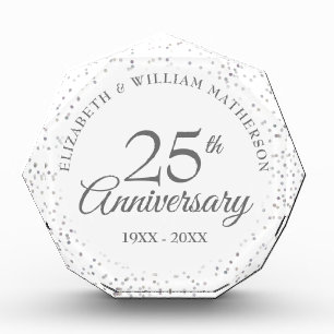 Bloque Para Fotos Confeti de plata para el 25 aniversario Stardust