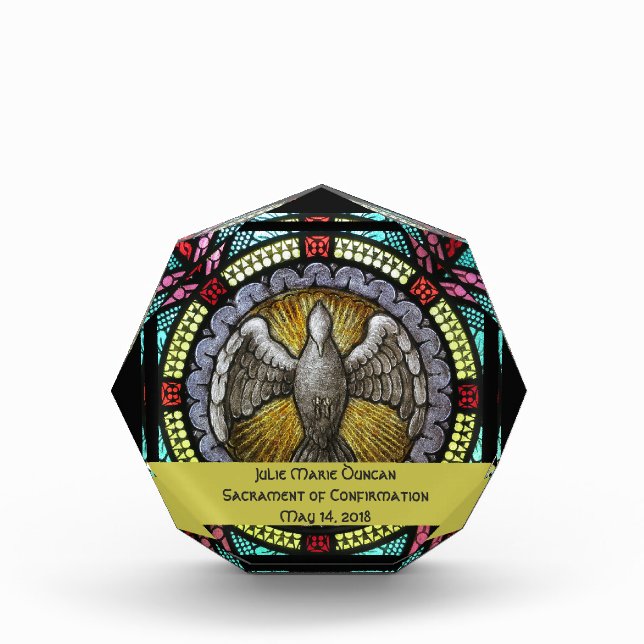 Bloque Para Fotos Confirmación RCIA del vitral del Espíritu Santo (Anverso)