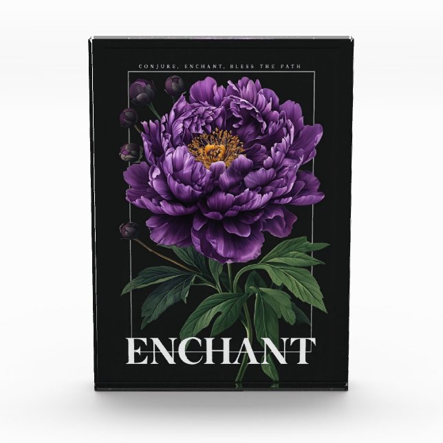 Bloque Para Fotos Conjure Enchant Bless the Path Purple Peony  (Anverso)