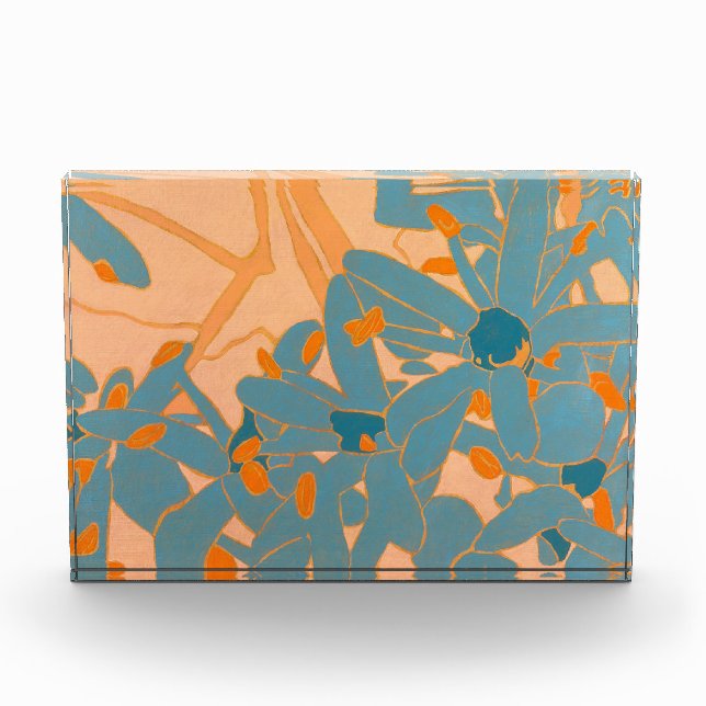 Bloque Para Fotos Contemporary Leaf Design in Peach  (Anverso)