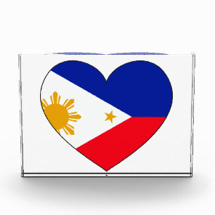 Bloque Para Fotos Corazón de la bandera de Filipinas