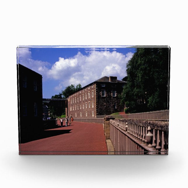 Bloque Para Fotos Cotton Mill, Poster de la postal New Lanark (Anverso)