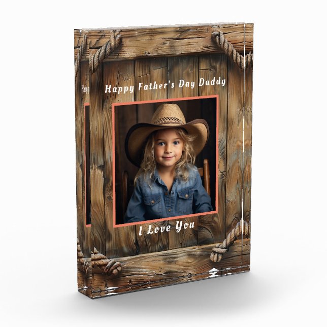 Bloque Para Fotos Country Western Barnwood, con Rope Corners (Izquierda)