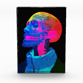 Bloque Para Fotos Cráneo Cibernético – Arte de Anatomía Futurista