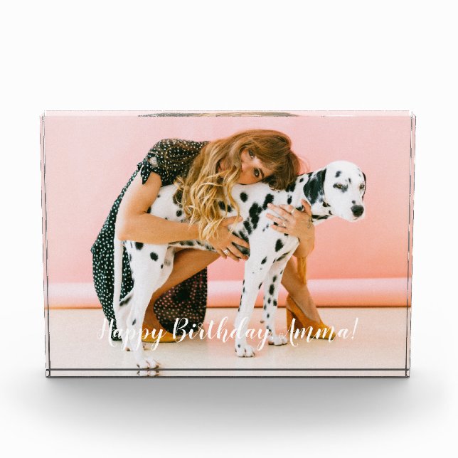 Bloque Para Fotos Crea tu propio amante de la mascota Keepsake Gemst (Anverso)