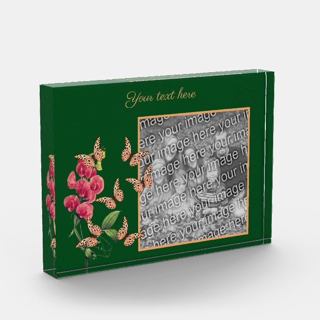 Bloque Para Fotos Crea Tus Propias Mariposas Y Flores (Izquierda)