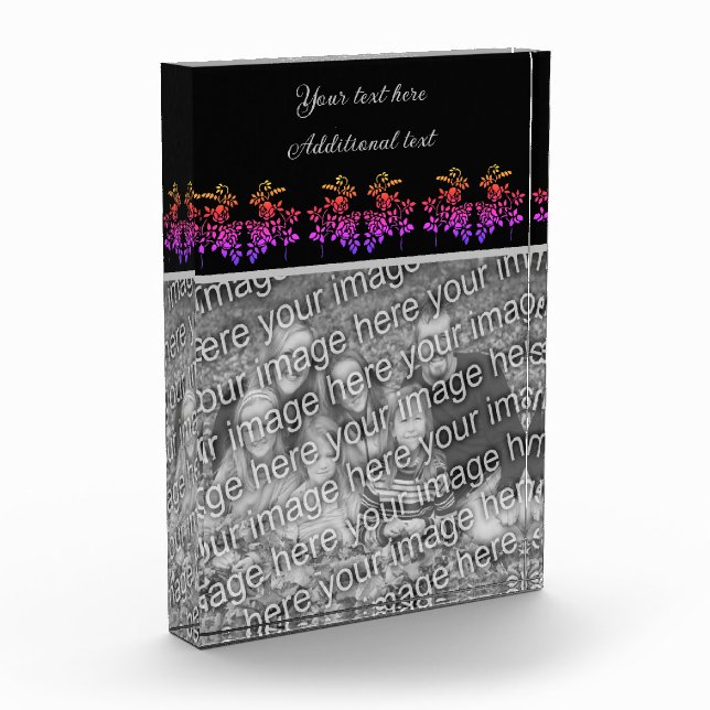 Bloque Para Fotos Crear sus propios Rosas estereotipados personaliza (Izquierda)