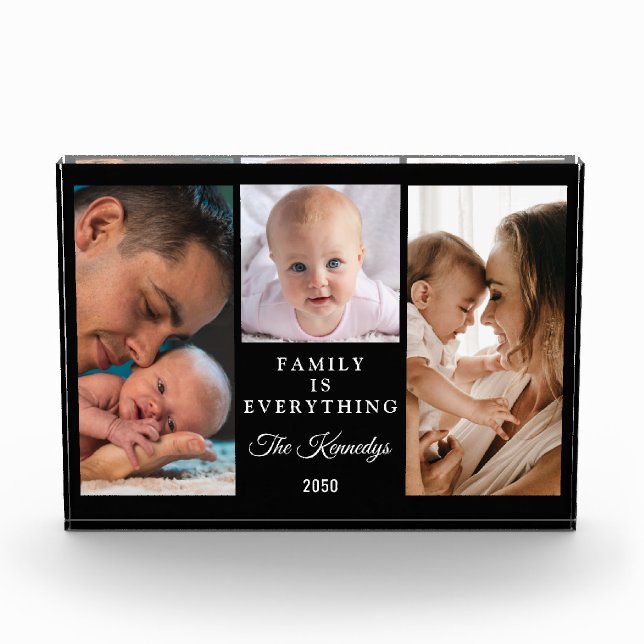 Bloque Para Fotos Create Your Own Family Quote Black 3 Collage   (Anverso)