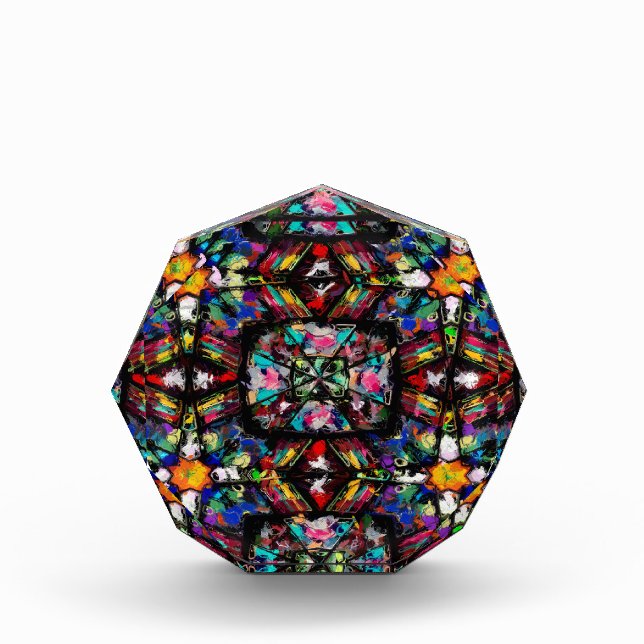 Bloque Para Fotos Cristal manchado ecuatoriano (Anverso)