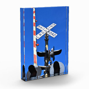 Bloque Para Fotos Cruce ferroviario con puerta