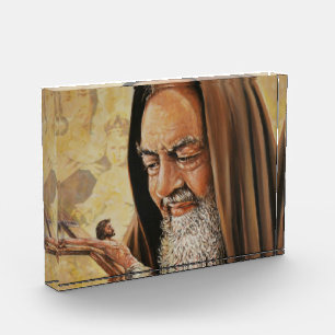 Bloque Para Fotos Crucifijo Jesús del sacerdote del St. Padre Pio
