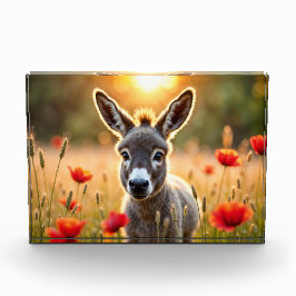 Bloque Para Fotos Cuadros de burro rojos adorables arte animal