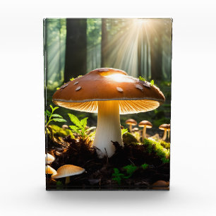 Bloque Para Fotos Cultivando champiñones en el bosque