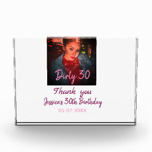 Bloque Para Fotos Cumpleaños 30 sucio agregar nombre rosa agregar fo
