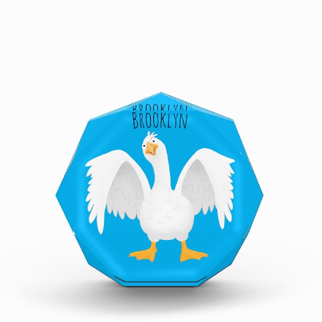 Bloque Para Fotos Curioso ilustracion de personalizado ganso domésti (Anverso)