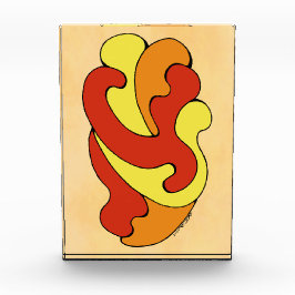 Bloque Para Fotos Curvas de abrazo (amarillo, rojo, Naranja)