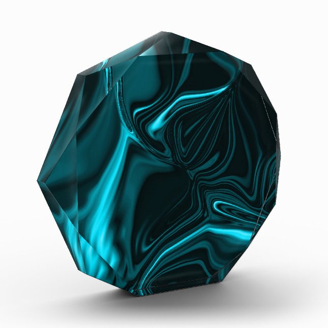 Bloque Para Fotos Curvas y ondas azul cielo o cian, luz x oscuro. (Izquierda)