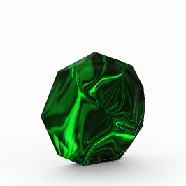 Bloque Para Fotos Curvas y pliega níquel verde chapado en fondo oscu