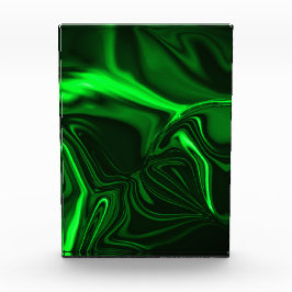 Bloque Para Fotos Curvas y pliegues de níquel verde chapado en fondo