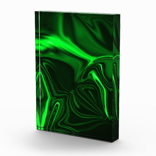 Bloque Para Fotos Curvas y pliegues de níquel verde chapado en fondo (Derecha)