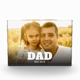 Bloque Para Fotos Custom Dad Established Modern Bold Text Photo