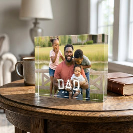 Bloque Para Fotos Custom Dad Established Modern Bold White Photo