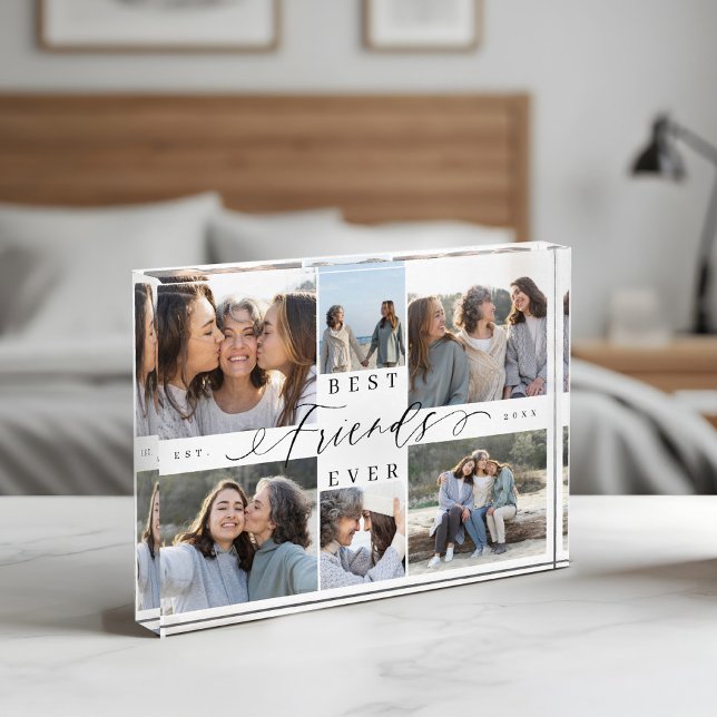 Bloque Para Fotos Custom Family Photo Collage Gift Best Friends Ever (Custom Family Photo Collage Gift Best Friends Ever)