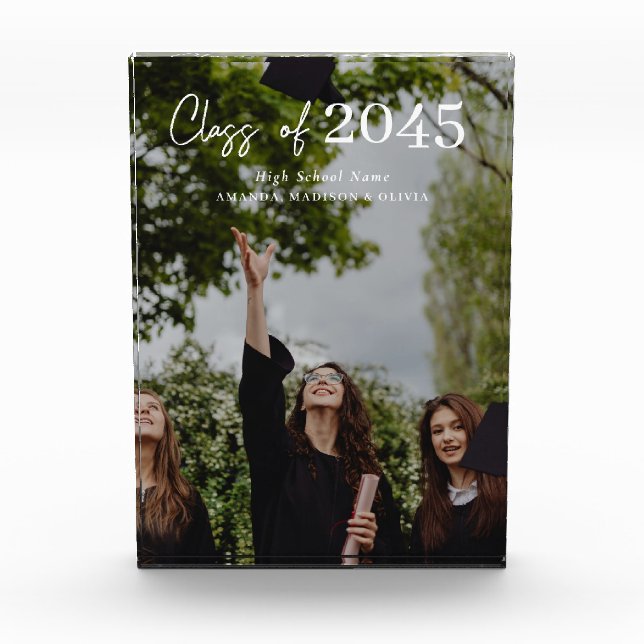 Bloque Para Fotos Custom Graduation Farewell Gift Photo Block (Anverso)