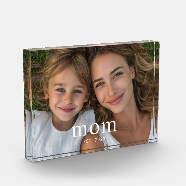 Bloque Para Fotos Custom Mom Established Modern Minimal Photo (Izquierda)