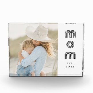 Bloque Para Fotos Custom Mom Established Modern Retro Script Photo