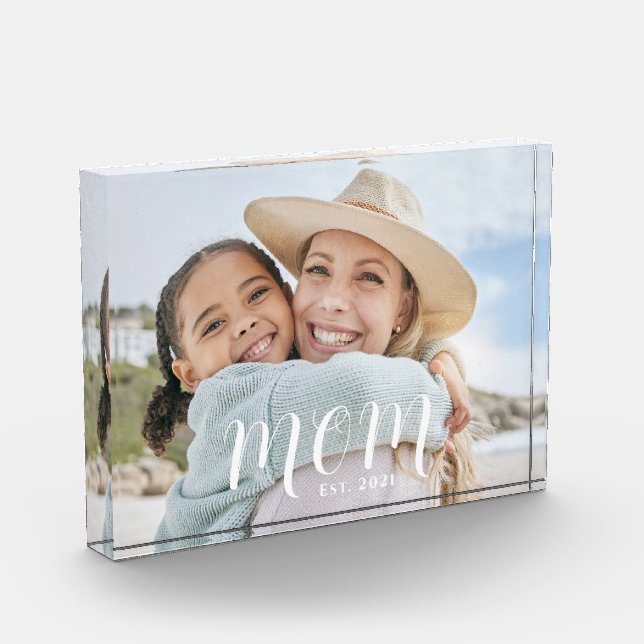 Bloque Para Fotos Custom Mom Established Modern Script (Izquierda)