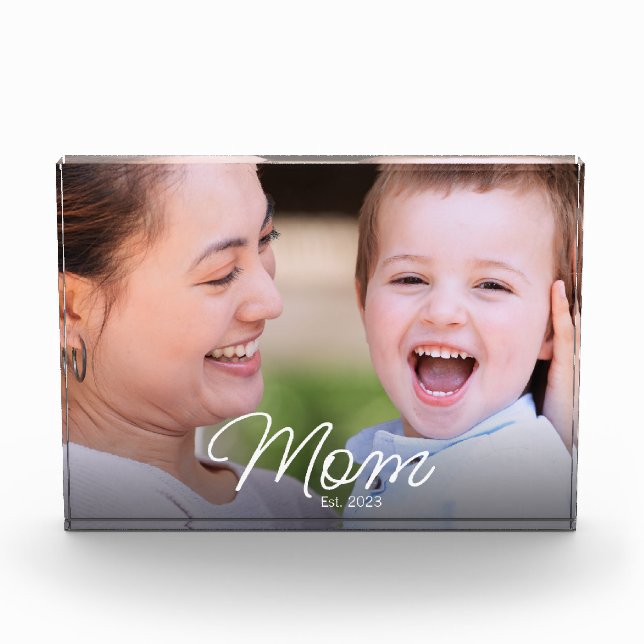 Bloque Para Fotos Custom Mom Established Modern Script (Anverso)