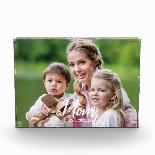Bloque Para Fotos Custom Mom Established Modern Script  (Anverso)