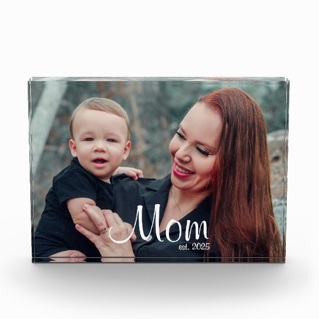 Bloque Para Fotos Custom Mom Established Modern Script (Anverso)