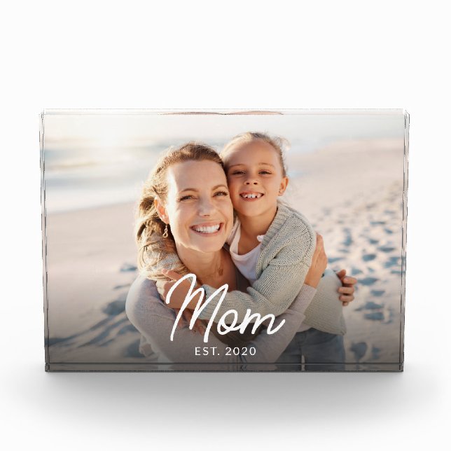 Bloque Para Fotos Custom Mom Established Modern Script (Anverso)