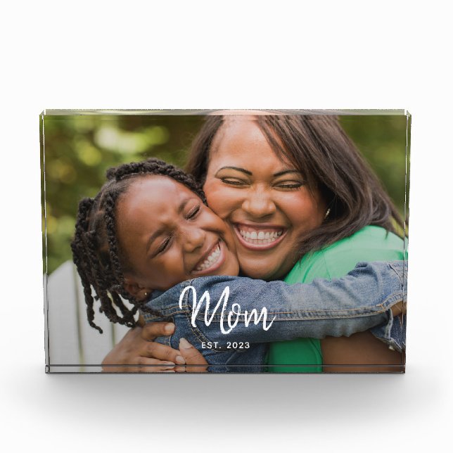 Bloque Para Fotos Custom Mom Established Modern Script Photo (Anverso)