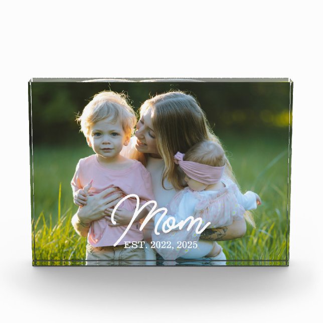Bloque Para Fotos Custom Mom Established Modern Script Photo (Anverso)